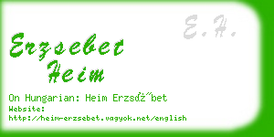 erzsebet heim business card